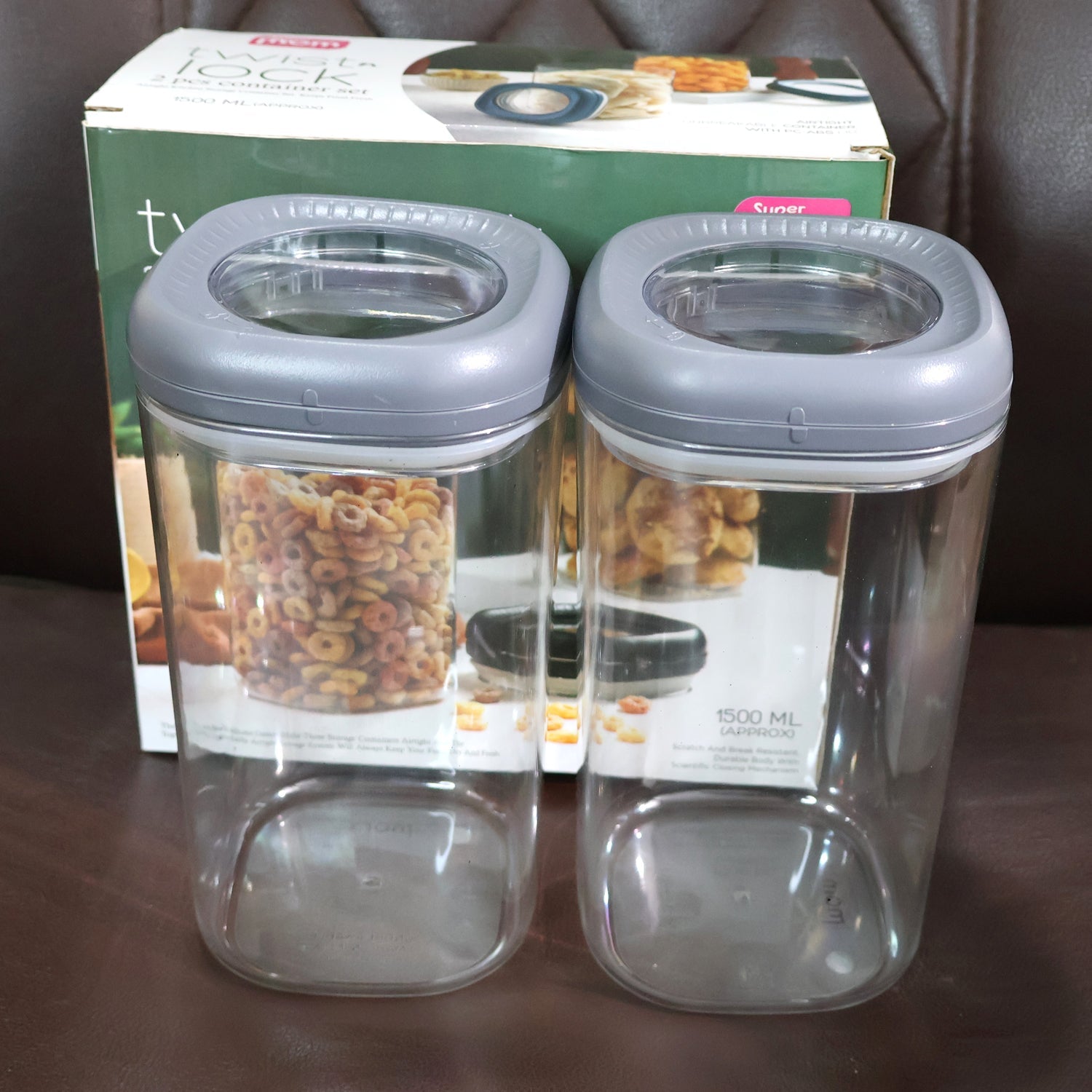 Supermom Airtight Kitchen Storage Containers – (2 Pc Set / 1500 ml) Supermom Airtight Kitchen Storage Containers – (2 Pc Set / 1500 ml)